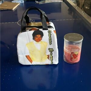 Michael Jackson lunchbox and keychain